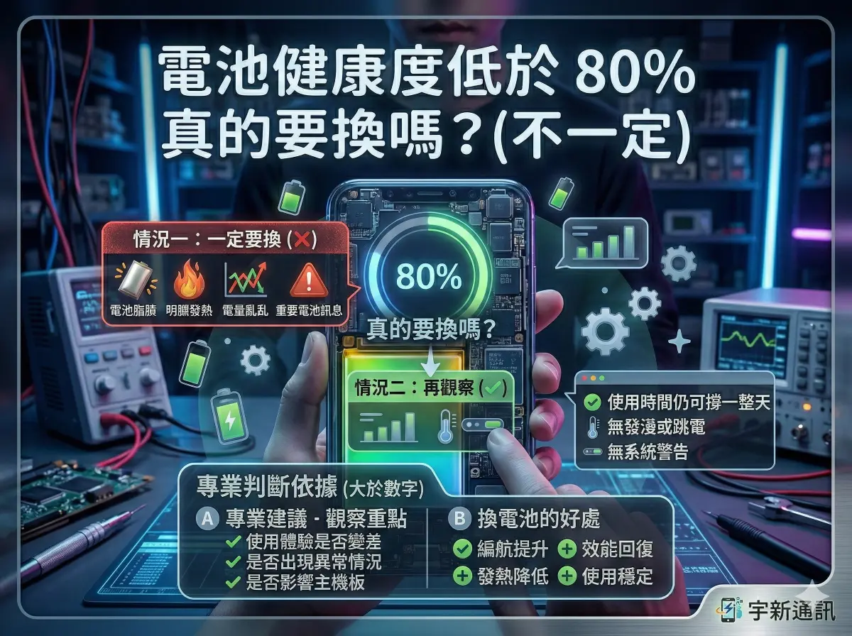 電池健康度低於 80% 真的要換嗎？