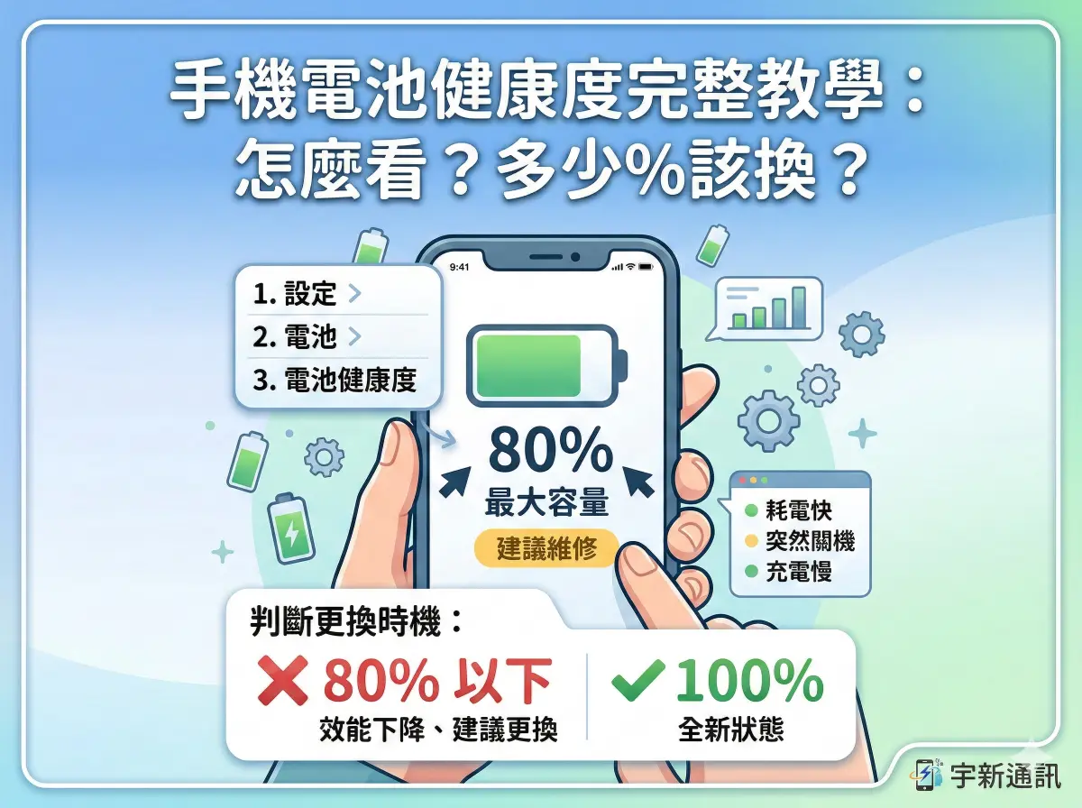 手機電池健康度怎麼看？完整教學與更換判斷說明