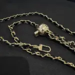 小香風金鍊皮革掛繩