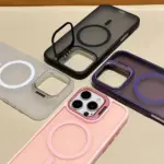IPHONE17系列 天空之鏡膚感鏡頭支架磁吸殼